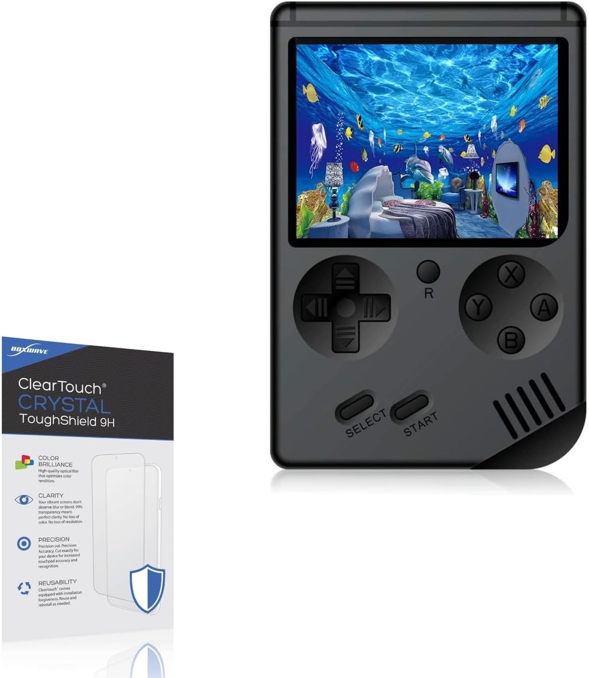 BoxWave Screen Protector Compatible with JAFATOY Retro Handheld Console - ClearTouch Crystal ToughShield 9H (2-Pack), Clear 9H Tough Flexible Film Screen Protector
