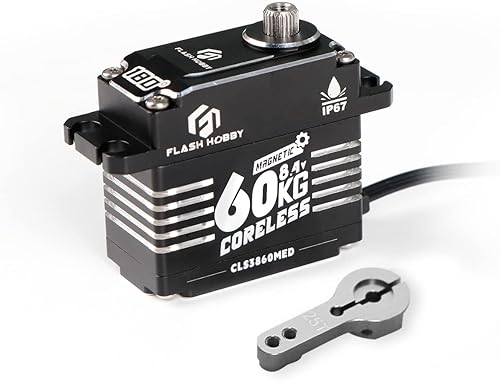 Servo sin núcleo de 1323lbs 84 V de alto torque Servo engranaje helicoidal completo de metal con IP67 impermeable y soporte magnético Sanwa SSR NB4