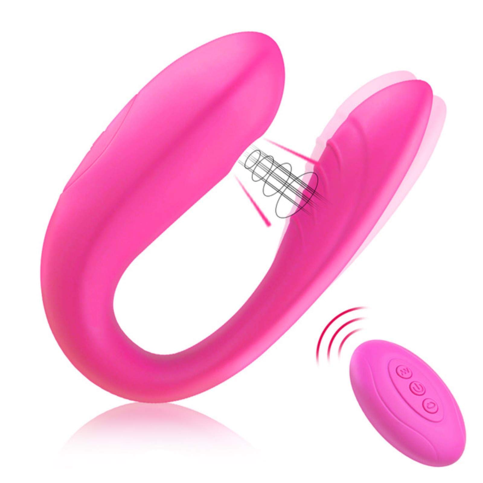 Vaginale Succhiare Vibratore a Forma di U 10 velocità di Vibrazione del Sesso Orale Aspirazione Clitoride Stimolatore Masturbazione Giocattoli del Sesso Donne-E088-Rose