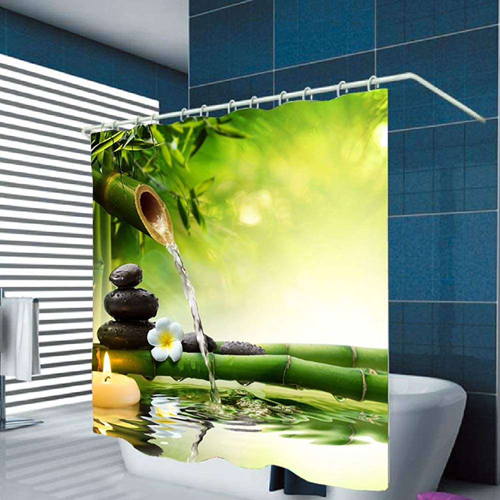 KUIKUI Duschvorhang 200x180cm - Wasserdichter Badvorhang Mit 12 Haken