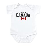 CafePress Made in Canada Infant Bodysuit Cute Infant Bodysuit Baby Romper 6-12 Months Cloud White