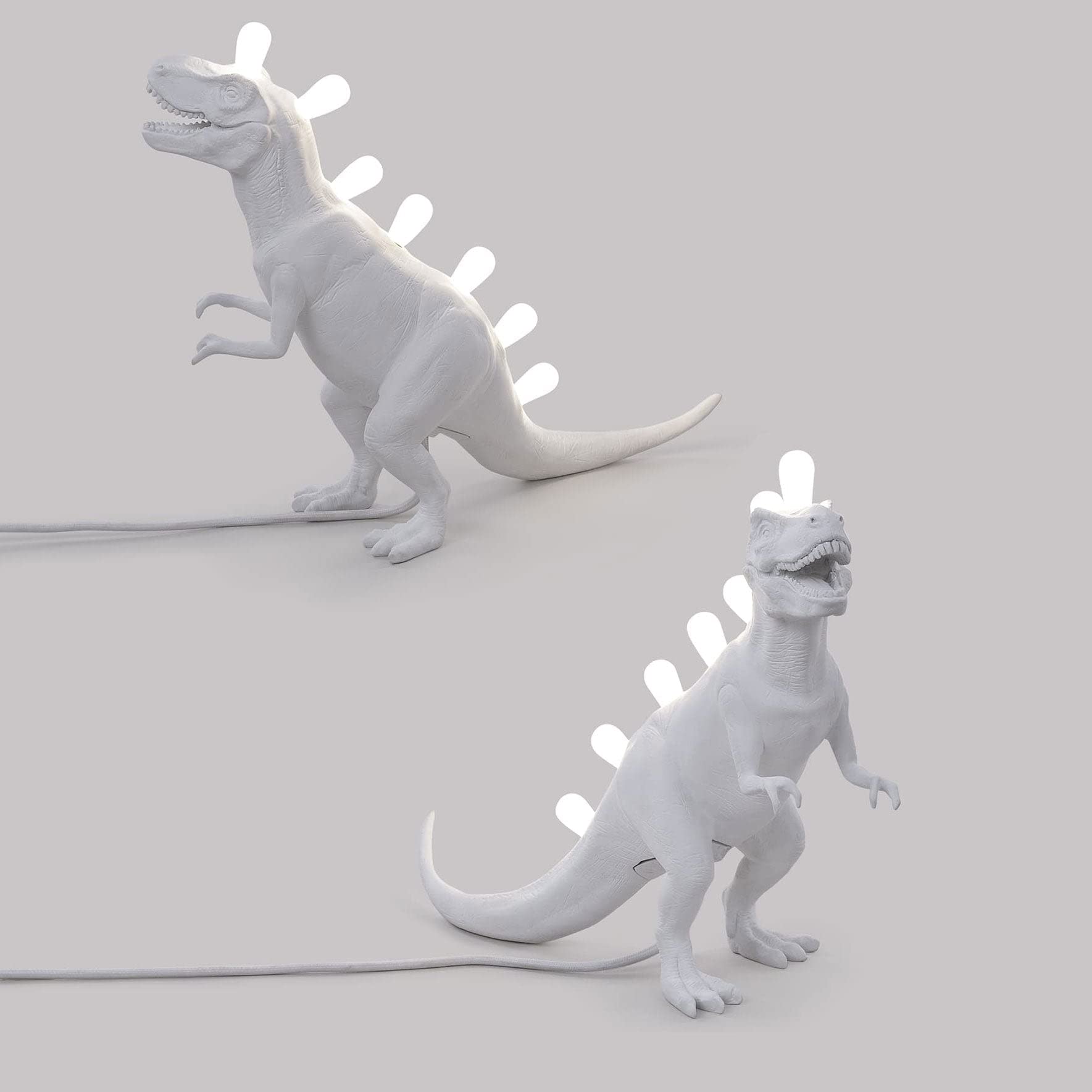 Seletti Jurassic Lamp Rex Lámpara de Mesa Rex con Forma de Dinosaurio Blanco