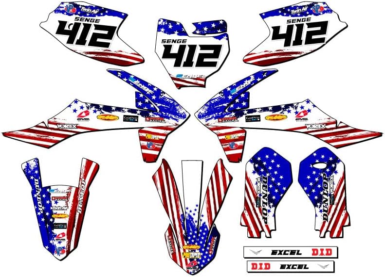 2019-2023 SX 50 Merica USA Senge Graphics Complete Kit with Rider I.D. Compatible with KTM