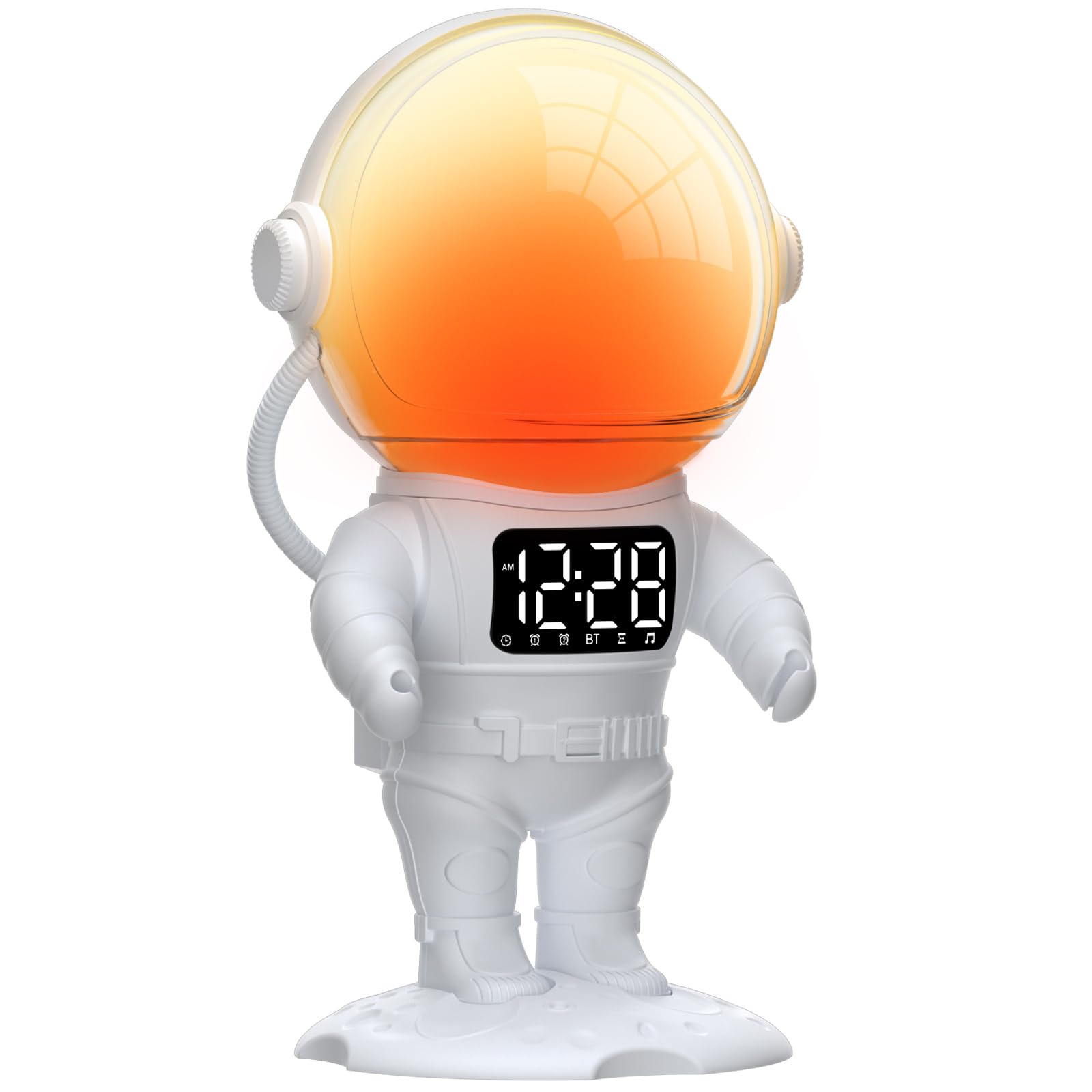 AFEXOA Astronaut sunrise alarm clock in white