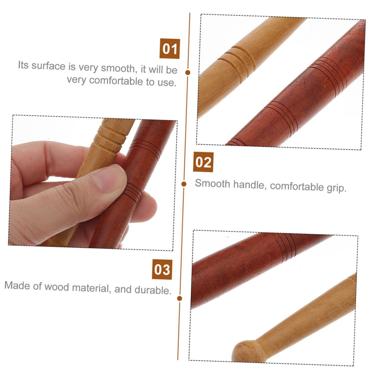 5 series Masajeador De Pies Con Palo De Madera Masajeador De Pies De Manos Herramientas De Masaje Manual Muscular De Espalda 4 piezas x 5
