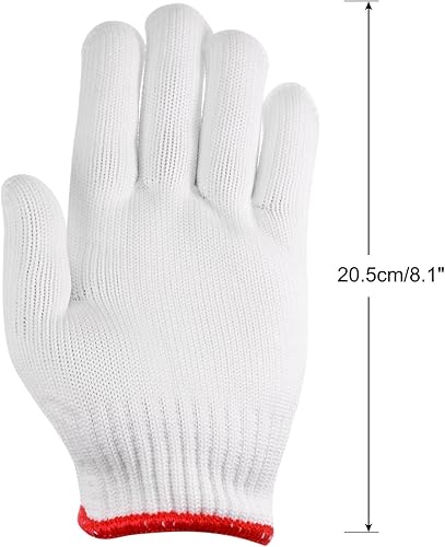 Miniatura 2 de HARFINGTON 36 pares de guantes de trabajo de algodón, guantes de mano para trabajar, pintura, jardinería, almacén industrial, barbacoa, guantes de