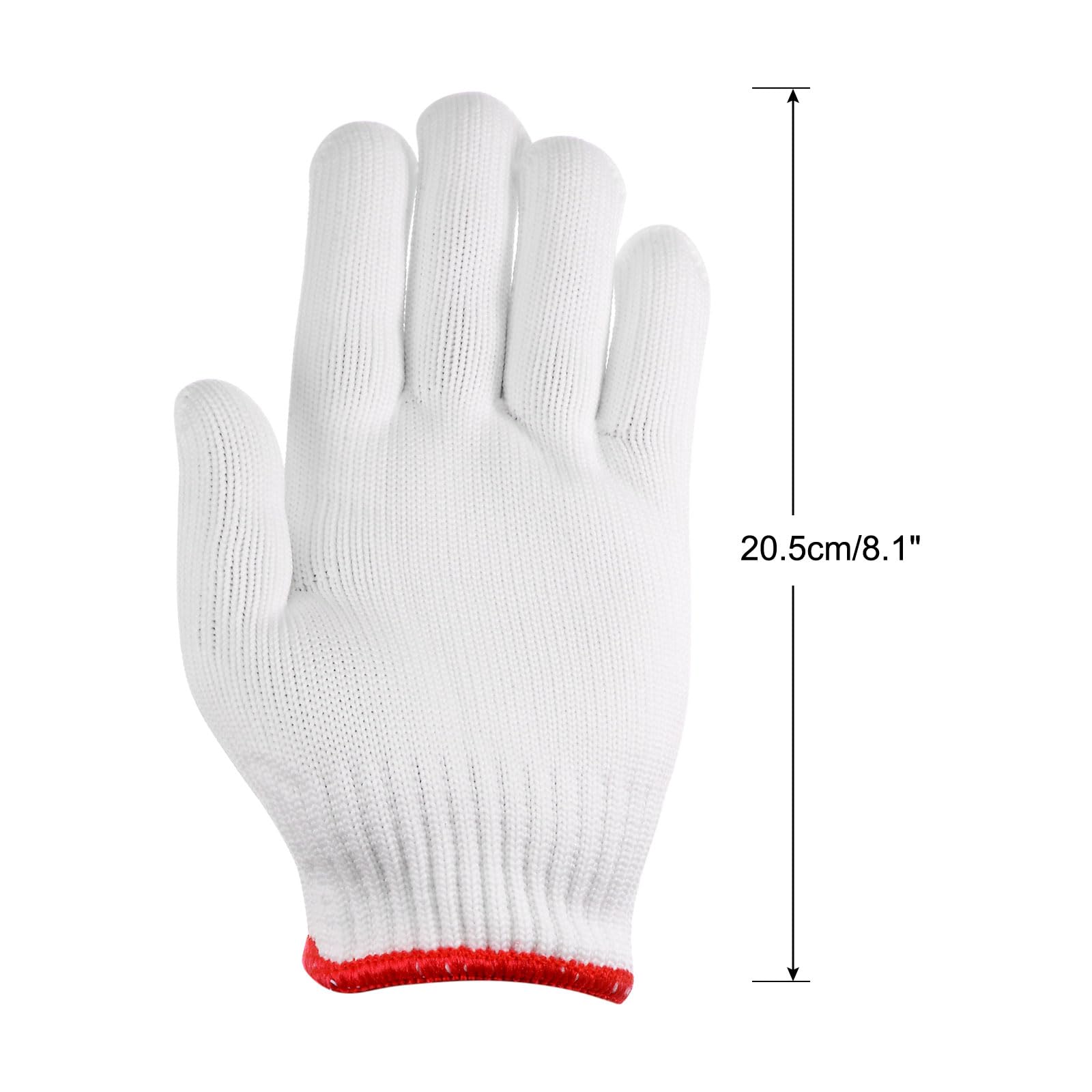 sourcing map 36pcs Coton Travail Gants Main Doublures Gant pour Travail, Peinture, Jardinage