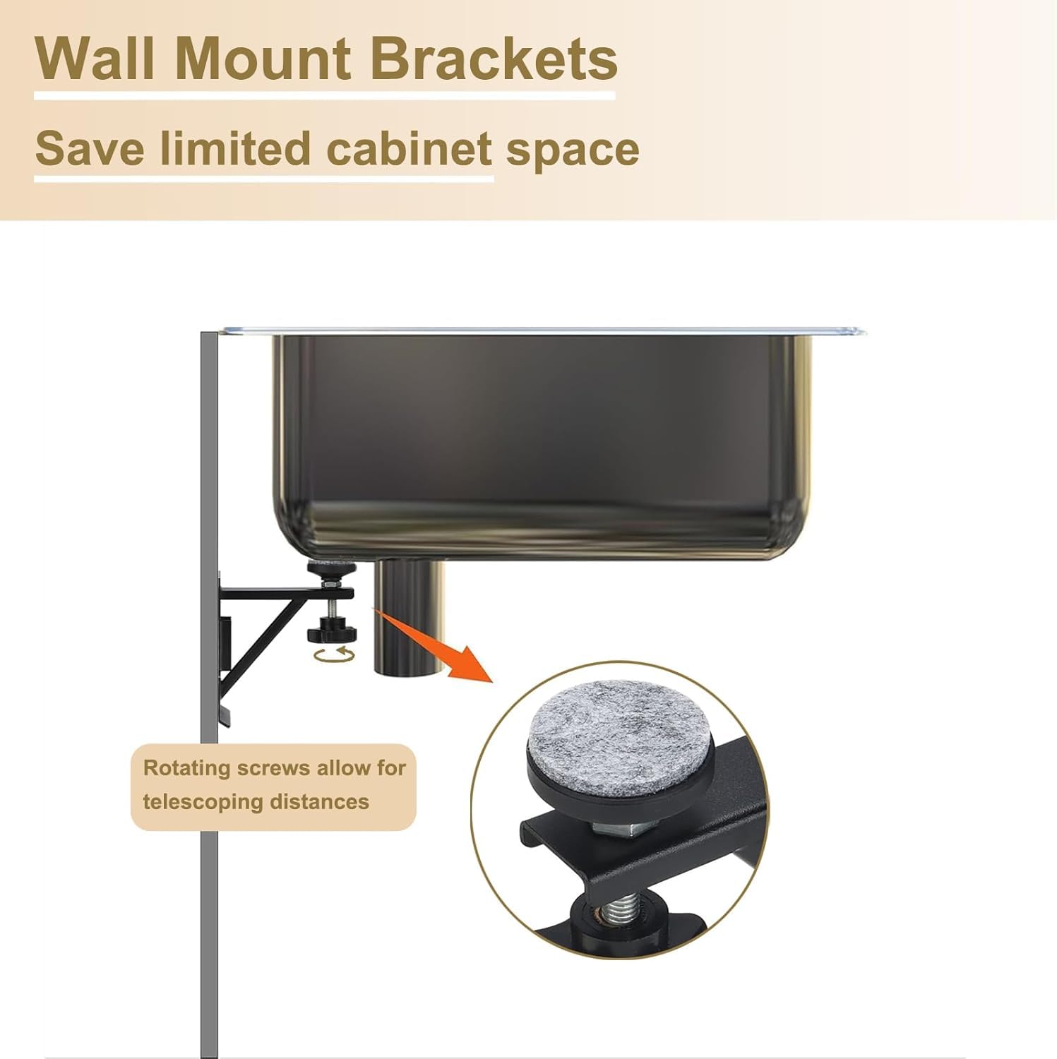 Niciksty 4PCS Heavy-Duty Undermount Sink Brackets Repair Kit - Image 3