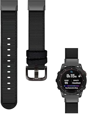 Gheper Woven Nylon Band Compatible with Garmin Fenix 7S/Fenix 6S Pro/Fenix 5S Plus Smartwatch Quick Fit Soft Breathable Strap Replacement Sport Wristband