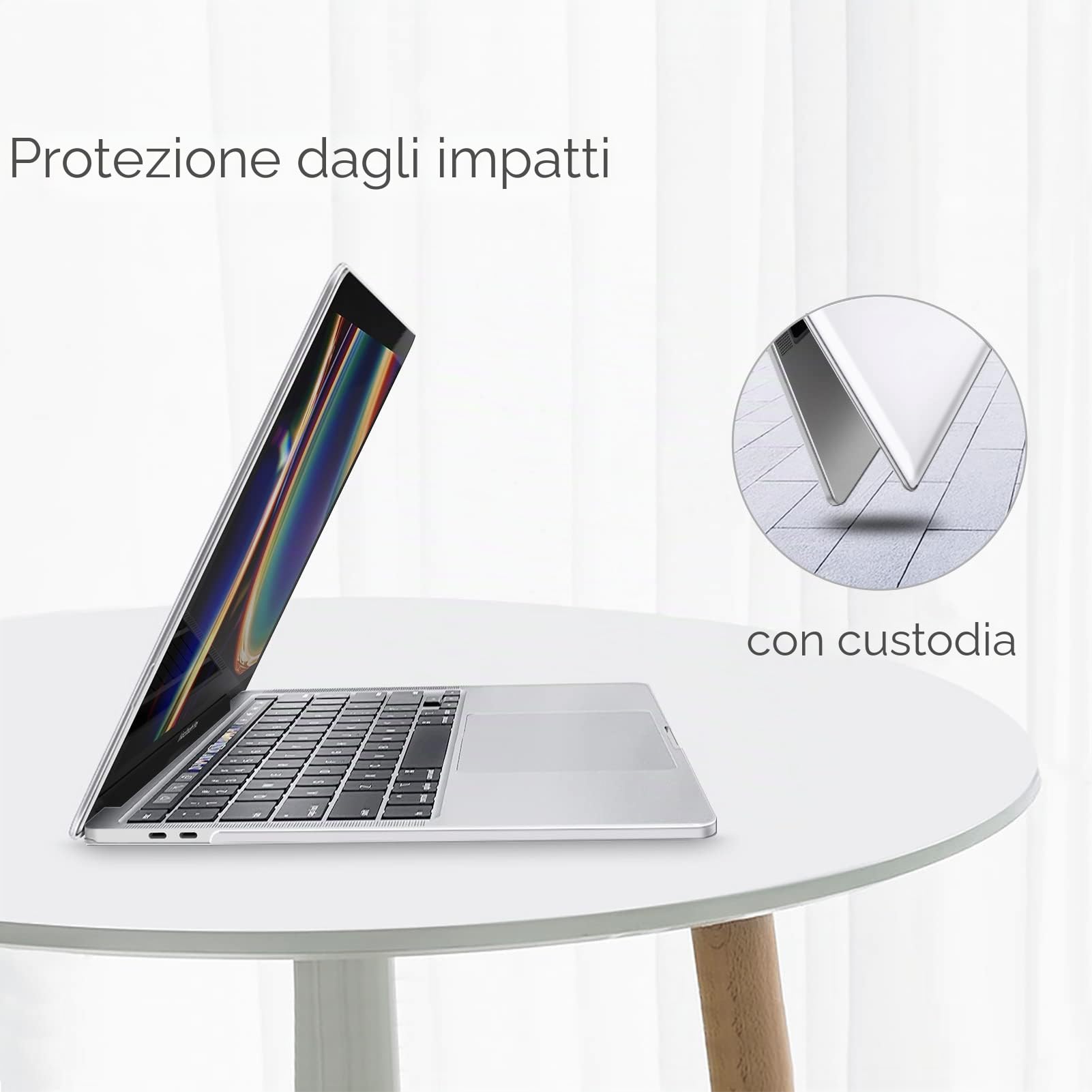 FINTIE Custodia Compatibile con MacBook Pro 13 Pollici M2/M1 (2022-2016) A2338/A2289/A2251/A2159/A1989/A1706/A1708, Cover Rigid Protettivo Guscio Rigido Case, Cristallo Chiaro