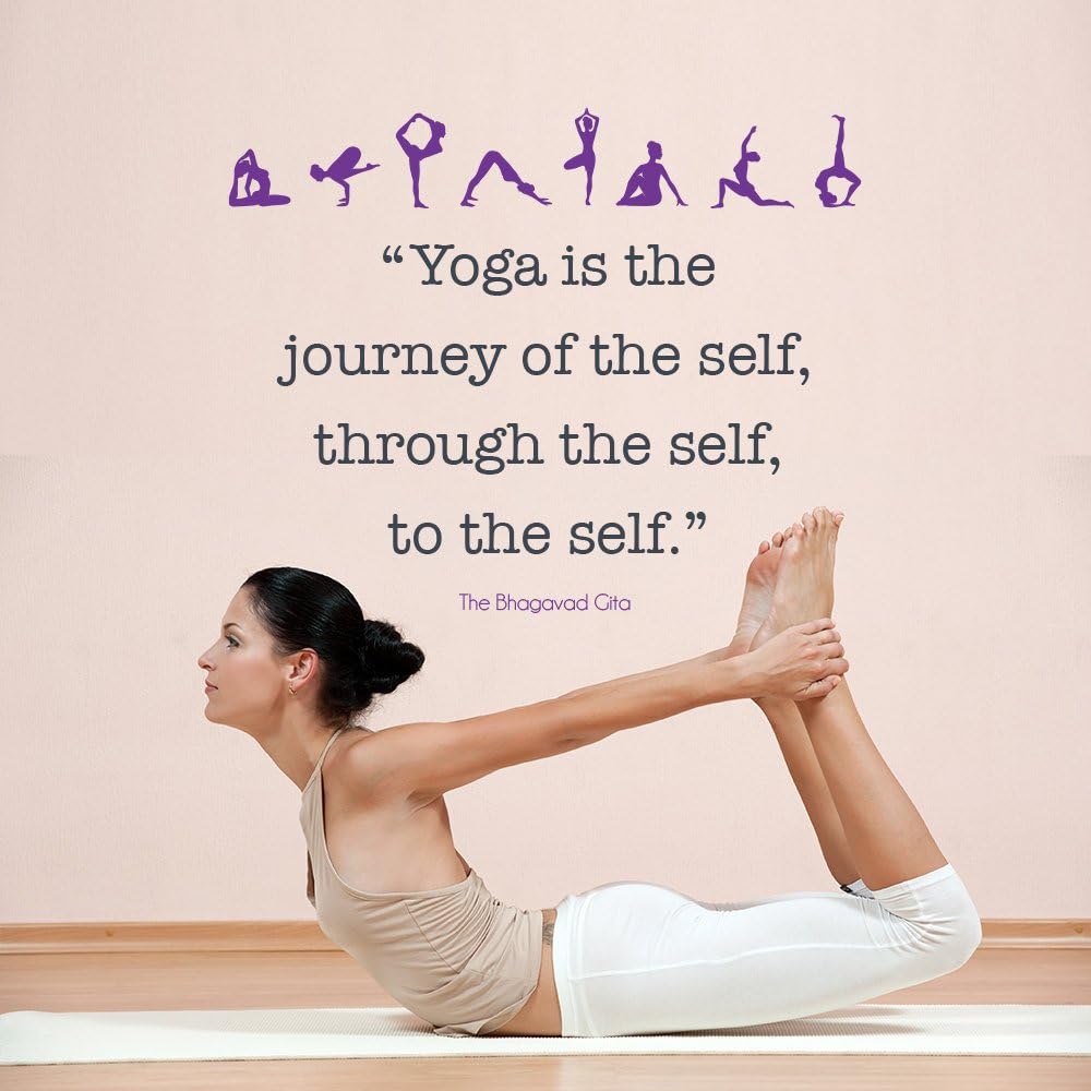 Yoga Quote Wall Vinyl Sticker Decal Yoga Dance Studio