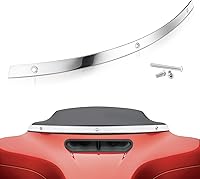 Vista 8 de Amazicha Moldura de parabrisas pulida cromada compatible con Harley Davidson Touring Street Glide Electra Glide Ultra Limited Tri Glide 1996-2013