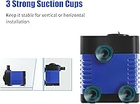 Vista 9 de AQUANEAT Pequeña bomba de fuente, bomba de agua sumergible de 80 GPH para acuario, tanque de peces, fuente de agua para exteriores, hidropónicos