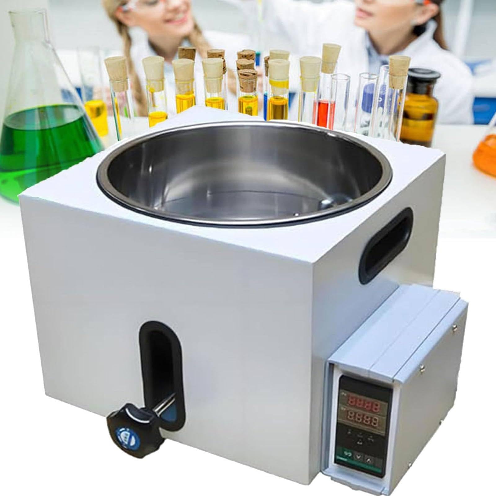 Baño de Agua de Laboratorio con elevación termostática Digital, Calentador de baño, baño de Agua circulante automático, Control preciso de Temperatura con Pantalla Digital,3L