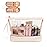 Ethereal Clear Makeup Bag, Cream Small Cosmetic Bag Travel Makeup Bag for Women TSA Approved Toiletry Bag Portable Makeup Pouch
