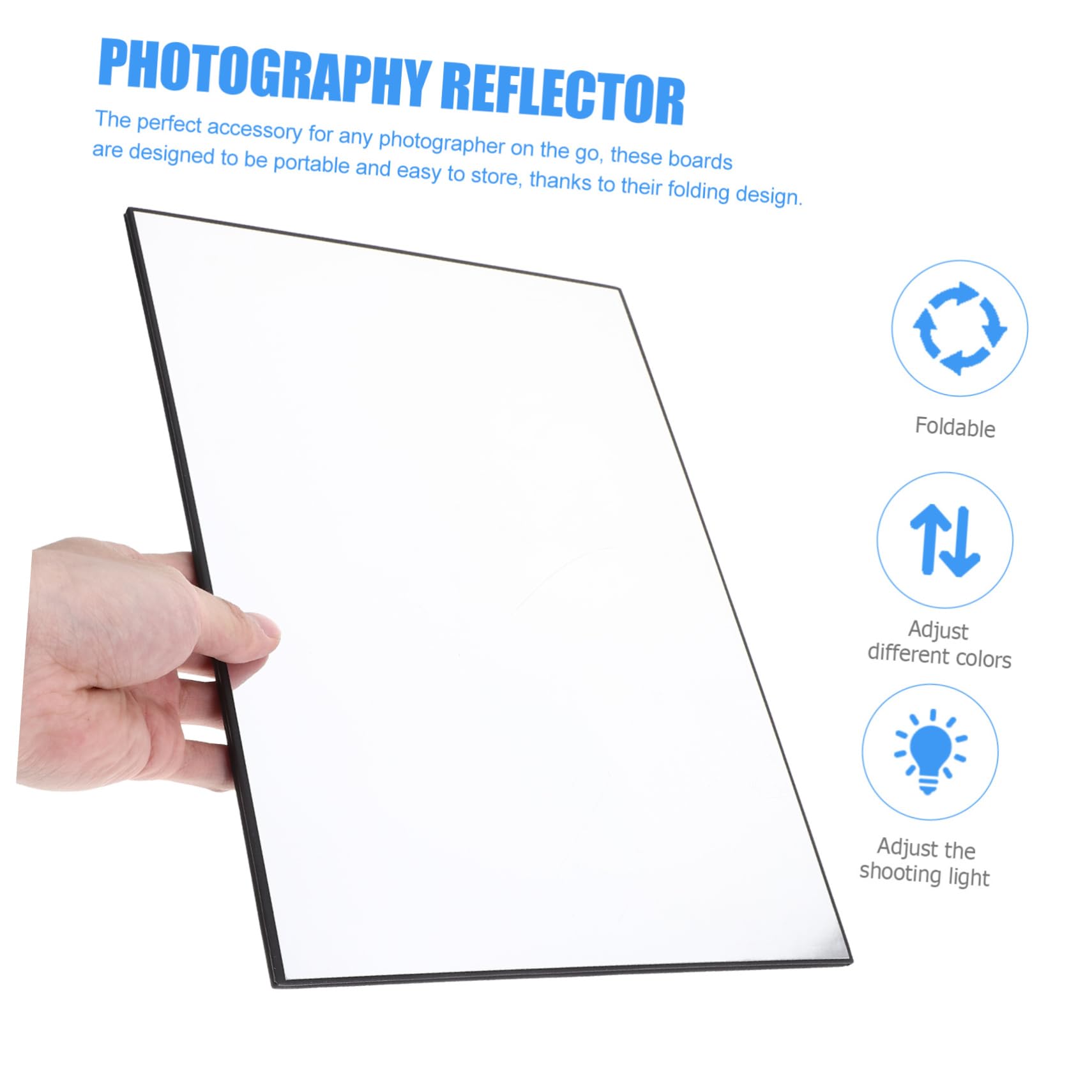 KICHOUSE 2pcs Reflective Board for Food Camera Accessories Photography Cardboard Cardboard Folding Reflector Reflector for Food Photo