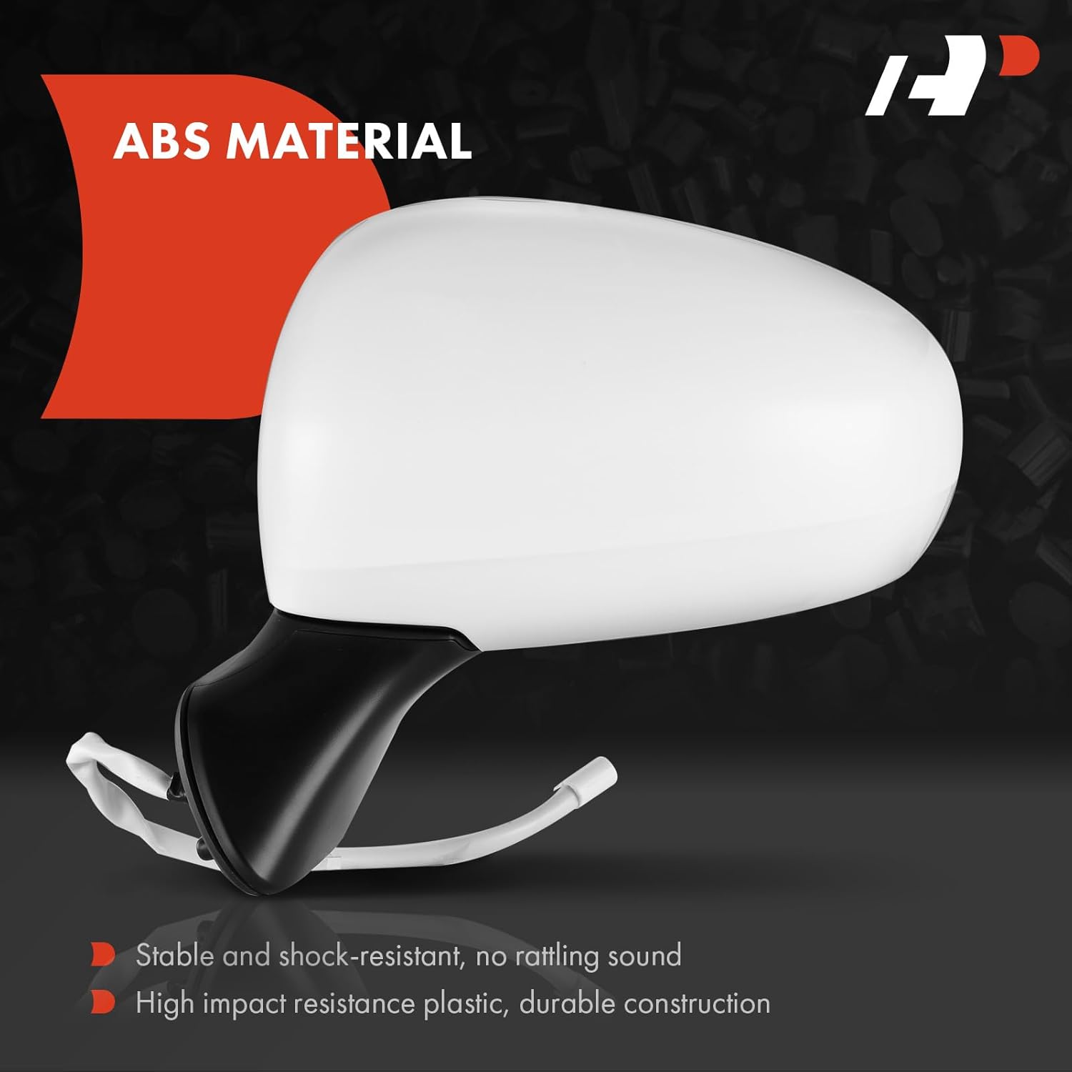 A-Premium Driver Side Power Door Mirror Compatible with Toyota Prius V 2012 2013 2014 2015 2016 2017 - Heated Manual Folding White Outside Rear View Mirror