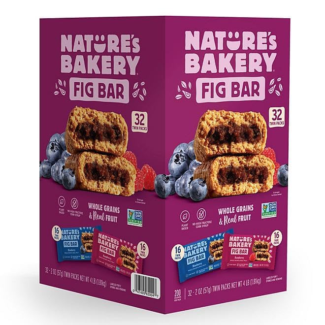 Natures Bakery Fig Bars, Variety Pack, 2 oz., 32 ct.