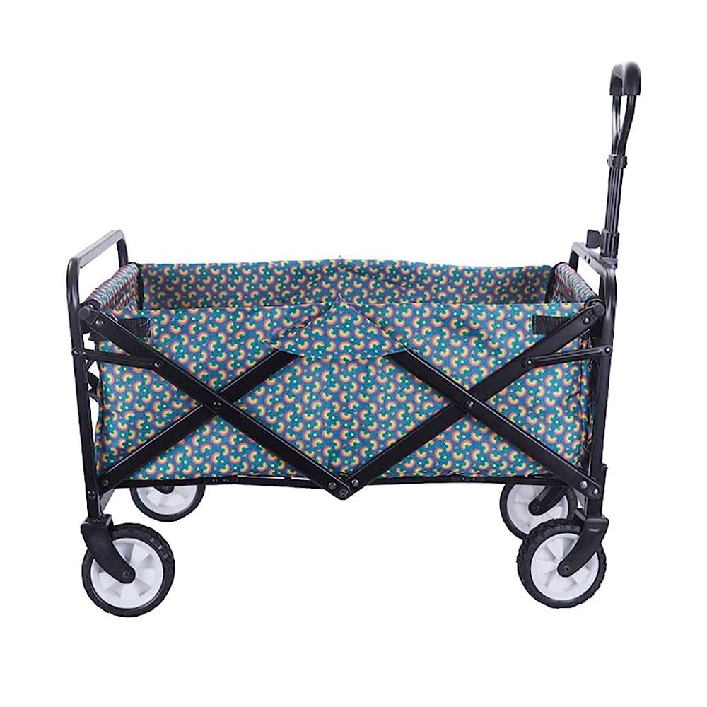 Handcart Folding Garden Trolley Cart Heavy Duty Wagon Multi-Function Shoppi