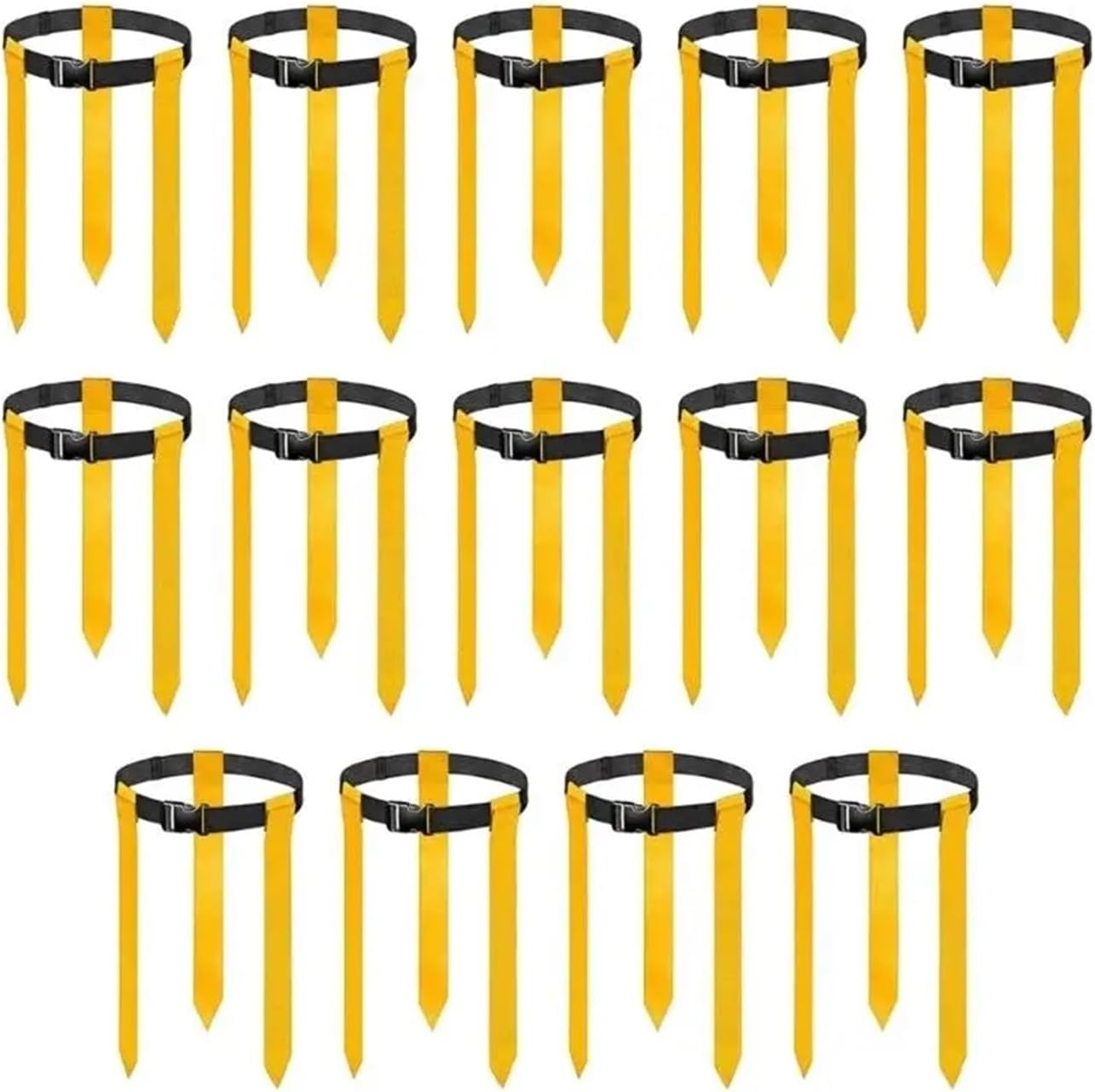 Lawsen Flag Football Belts Flag Football Belts 14Pcs Belt Soccer Buckle With 3 Detachable Streamers for Youths, Adults