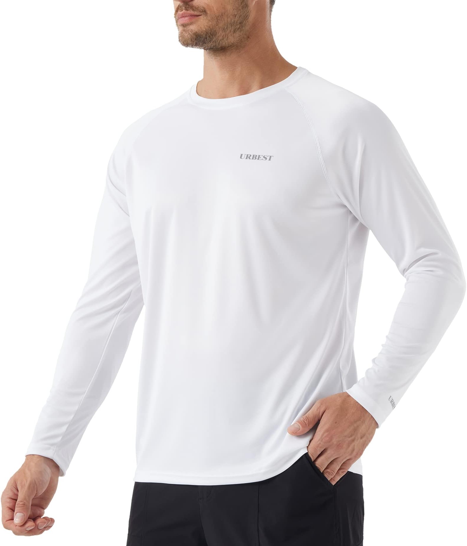 Men's Sun Protection Shirts UV SPF UPF 50+ Long Sleeve Rash Guard Fishing Running Swim Quick Dry Lightweight