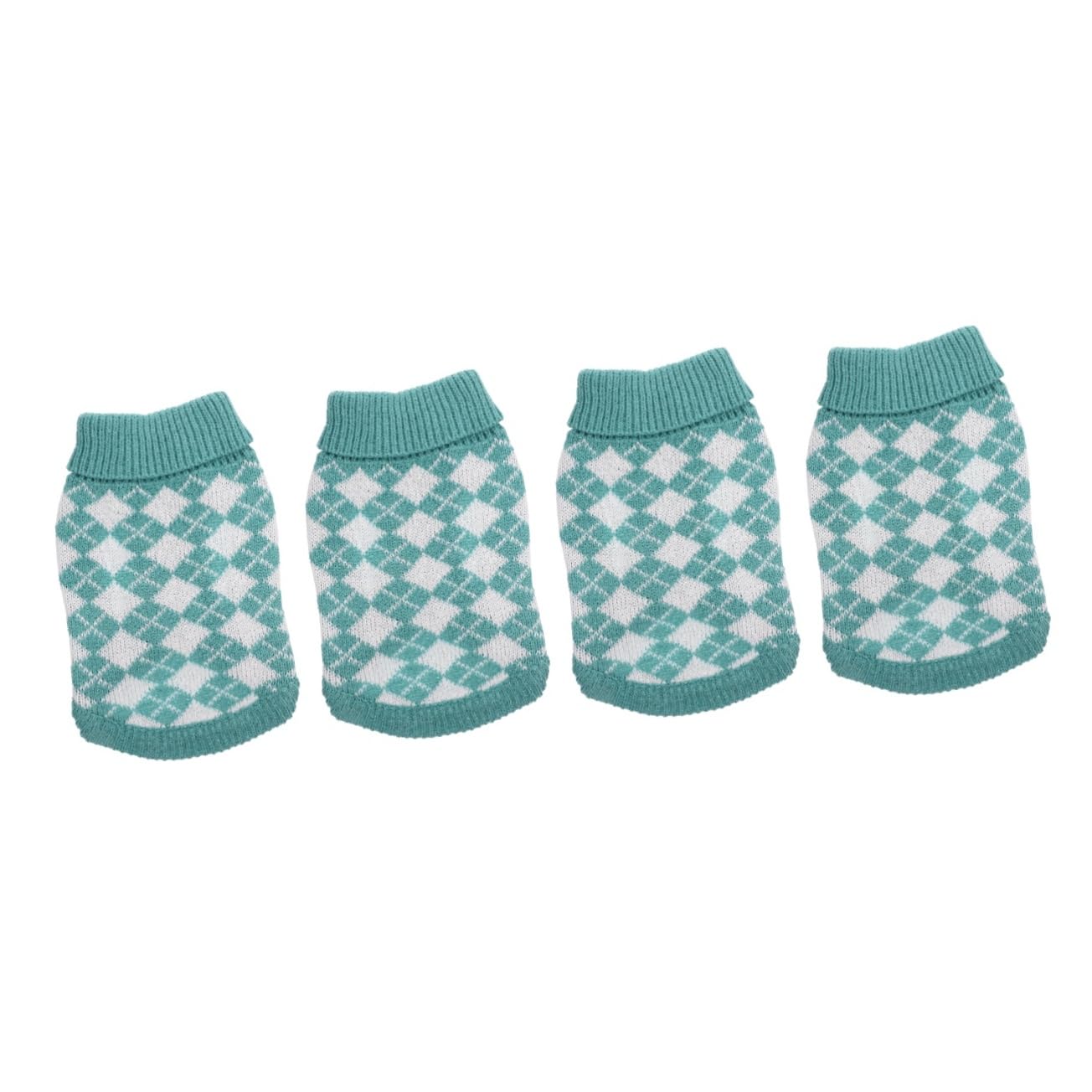 Mipcase 4pièces Pull pour Chien Tricot Classique à Carreaux Vêtements Hiver Confortables pour Animaux De Compagnie Parfait pour Photos Occasions Spéciales