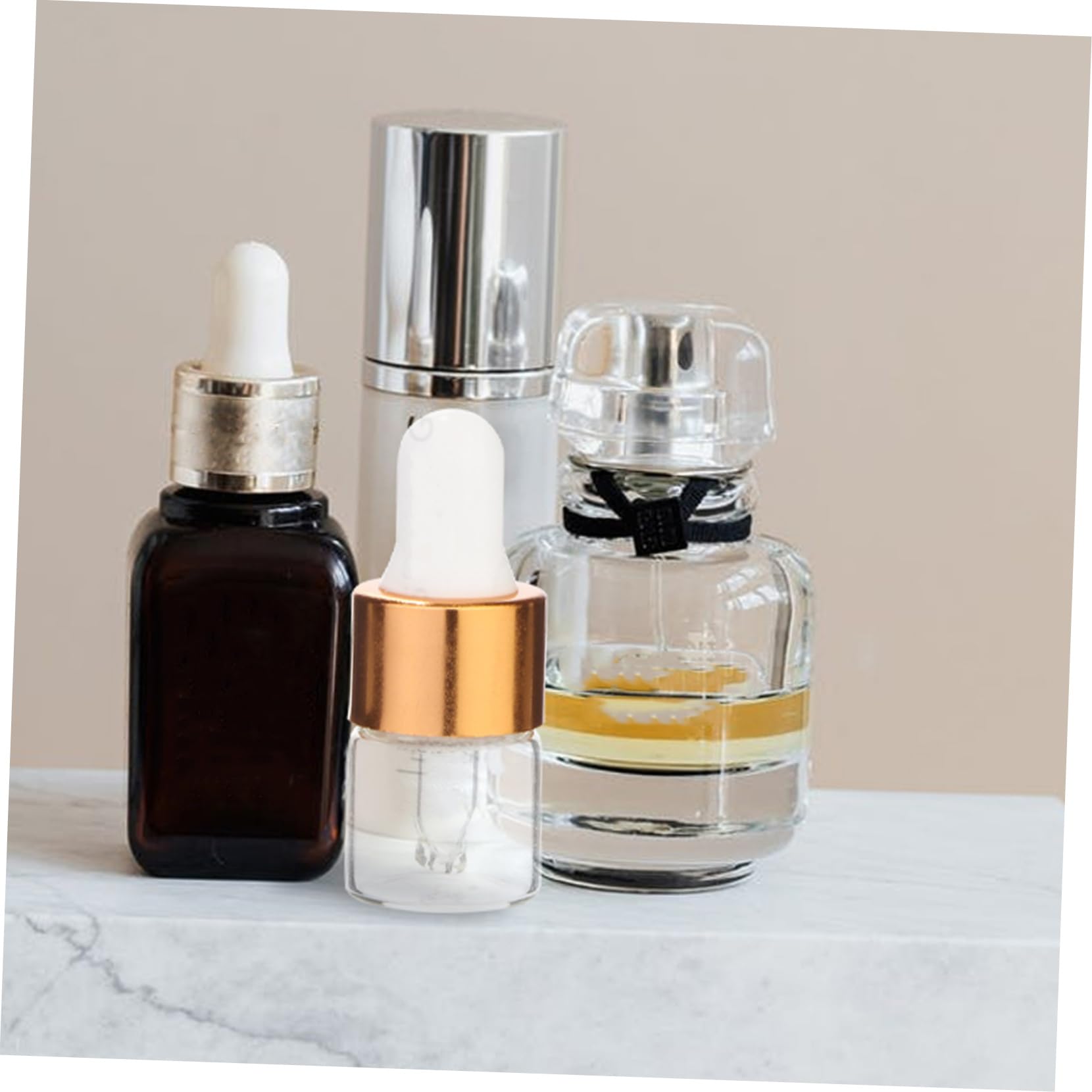 Gatuida Flacone Contagocce per Oli Essenziali 1ml in Vetro 100 Pezzi | Dosaggio Preciso, Ricaricabile e Portatile, per Liquidi e Profumo, per Viaggio D'affari e Famiglia