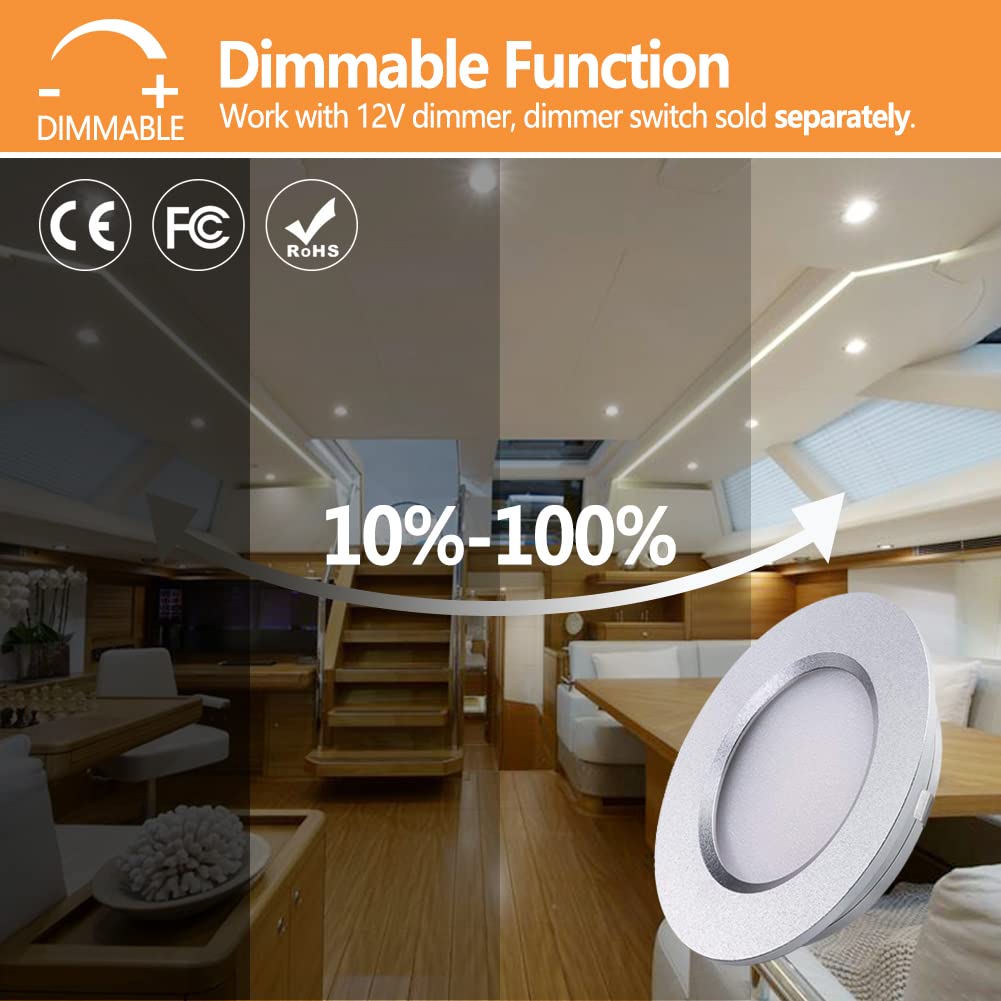 Buy Bright LED RV Lights Interior 12V Recessed LED Light Dimmable