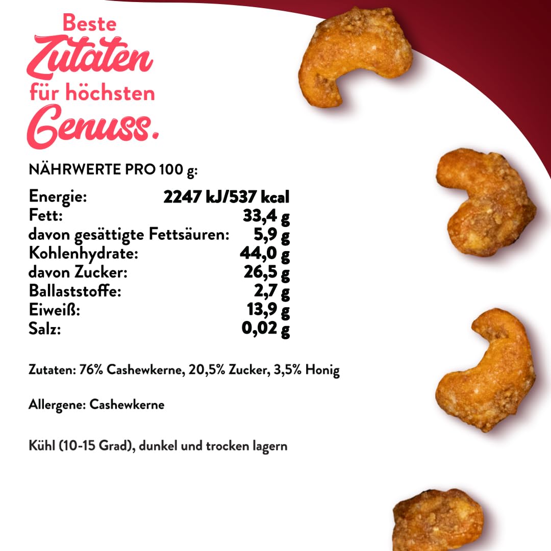 Sultan’s Palace gebrannte Cashewkerne mit Honig – 1000g –gebrannte Cashews, Cashewkerne geröstet, Cashew Nüsse, Nüsse Cashew, karamellisierte Cashewkerne, Cashews gebrannt, gebrannte Nüsse