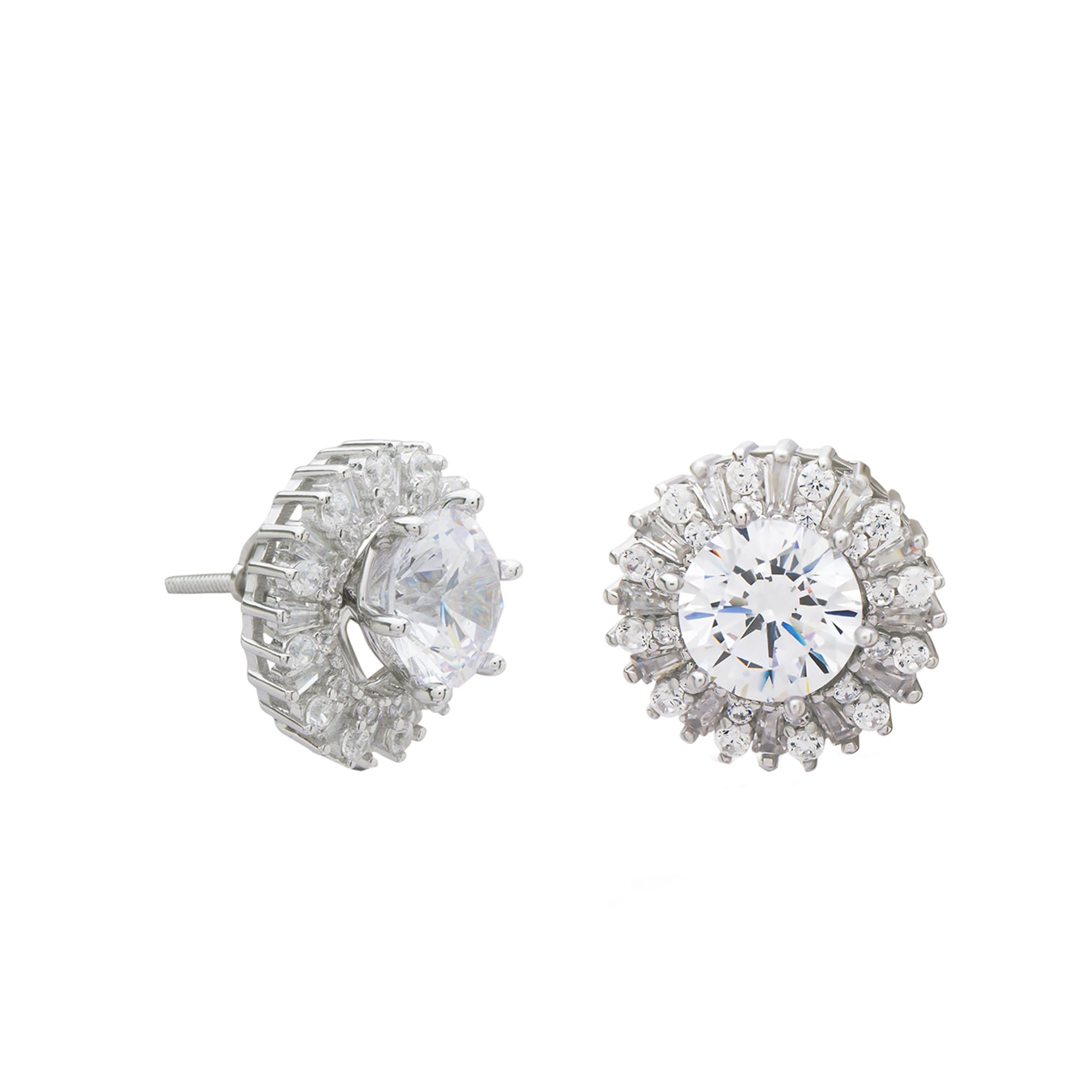 ANAYRA 925 Sterling Silver Round Solitaire Stud Earrings | Elegant Classic Silver Earrings for Women and Girls | Earrings for Girls and Kids | gift for Birthday & more | Hallmark Certified (B09W576M2G) Amazon Price History, Amazon Price Tracker