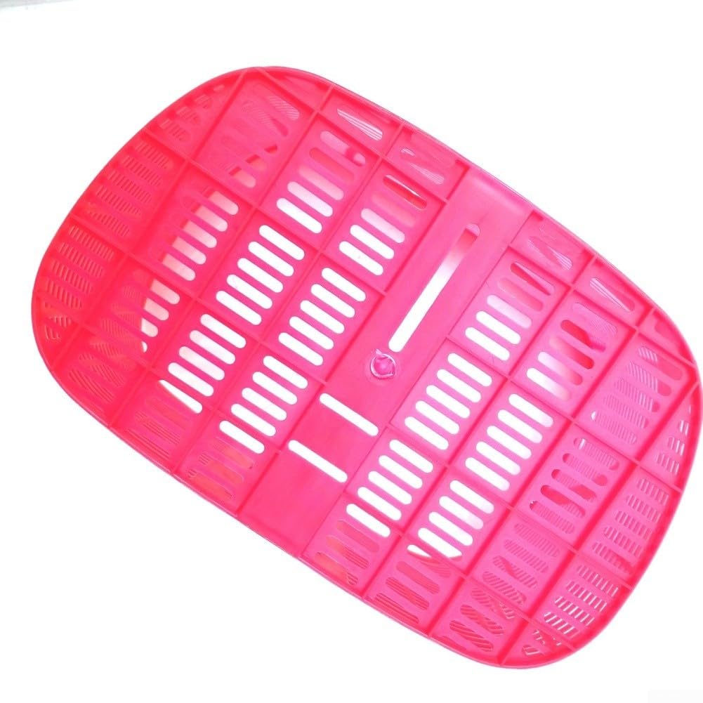 Yhenlovtt Confezione da 5 cestini anteriori in plastica ABS, grandi contenitori per biciclette elettriche, supporto per la spesa in città, borsa da esterno con vestibilità standard, rosso