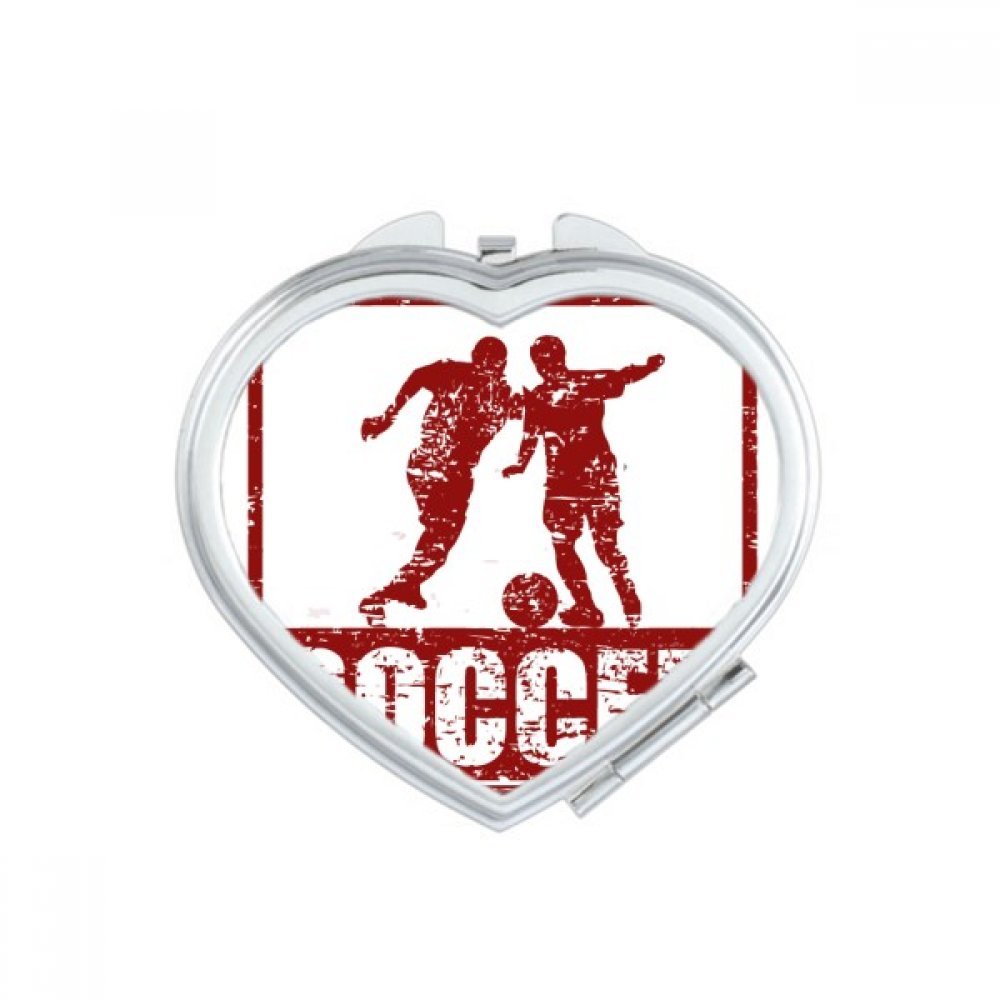 Miroir compact football chic pour maquillage quotidien