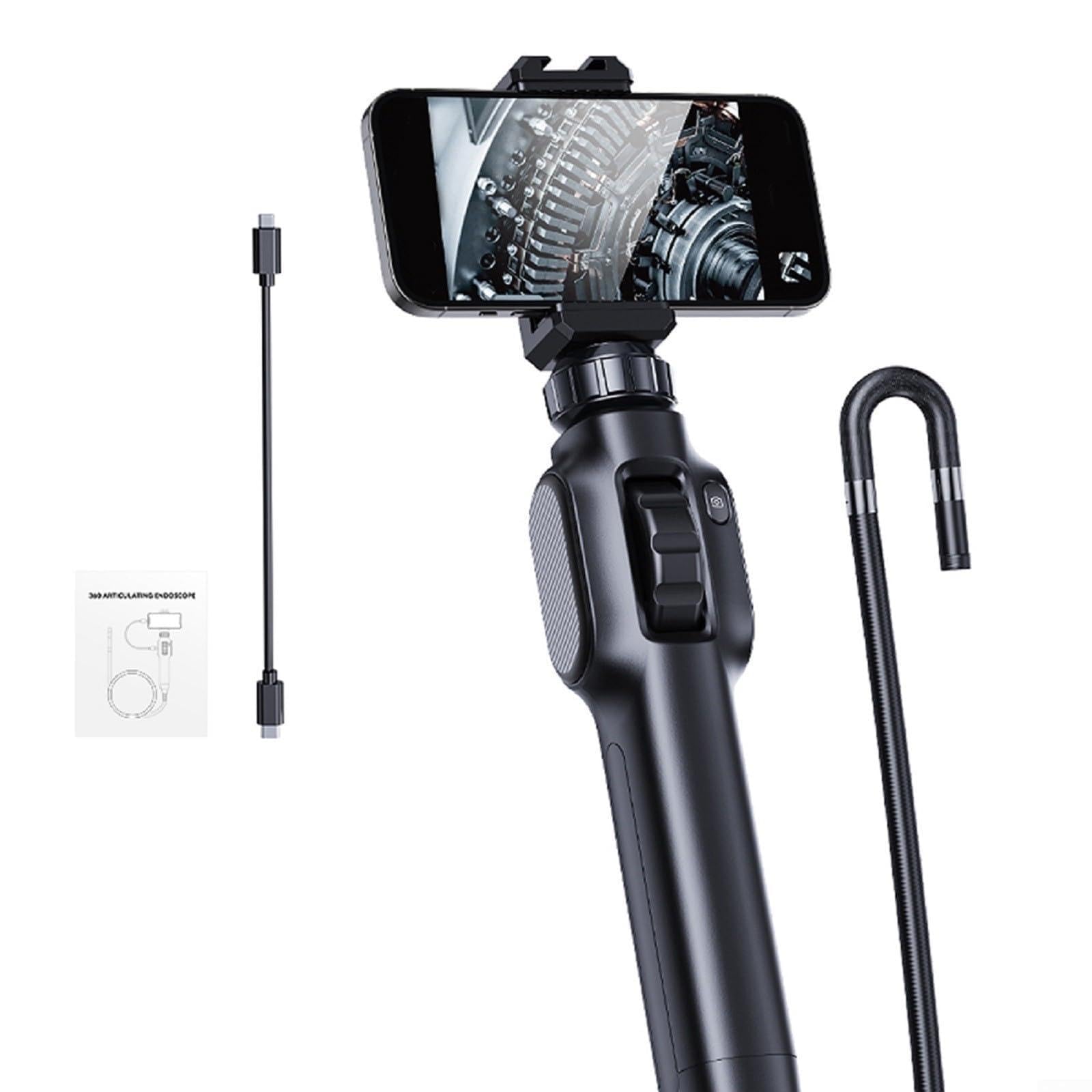 S43 8 mm Endoskop mit 360°-Rotation für Android – HD-Kamera 2M USB-C Rohr Inspektionswerkzeug