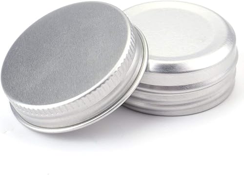 Miniatura 7 de Tosnail 96 Pack of 0.5 OZ15ML Mini Round Tins with Screw Lids Aluminum Empty Tins Metal Storage Tin Jars Spice Containers Travel Tin Cans