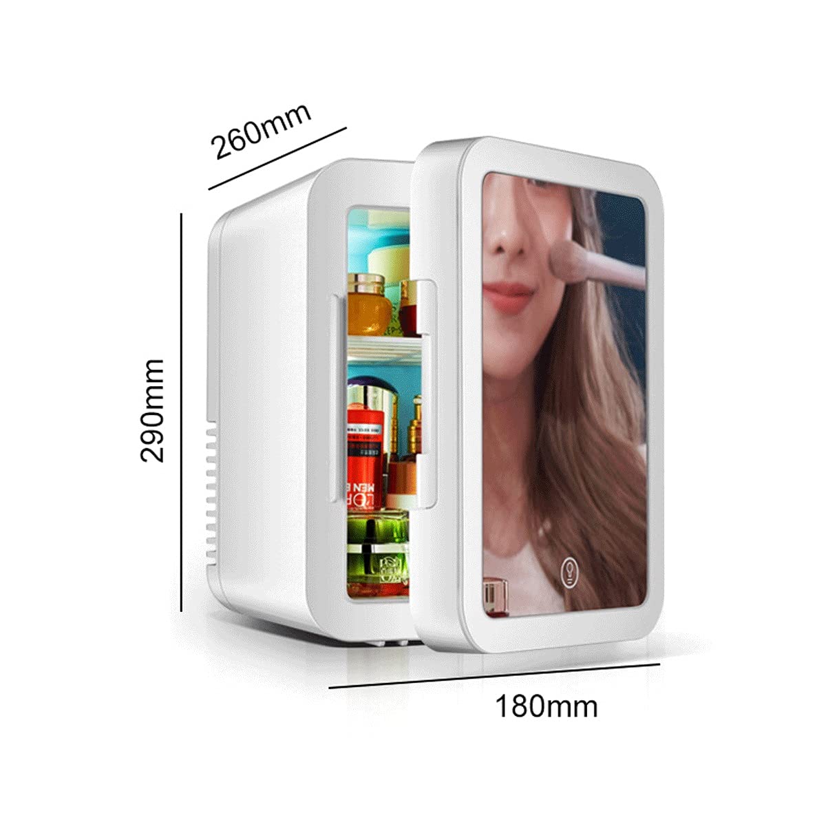 Mini refrigerador portátil compacto de 6 litros que enfría y calienta, sistema termoeléctrico CA/CC, ideal para oficina y coche, 12 V/24 V (color: A, tamaño: 24 V/110/220 V)