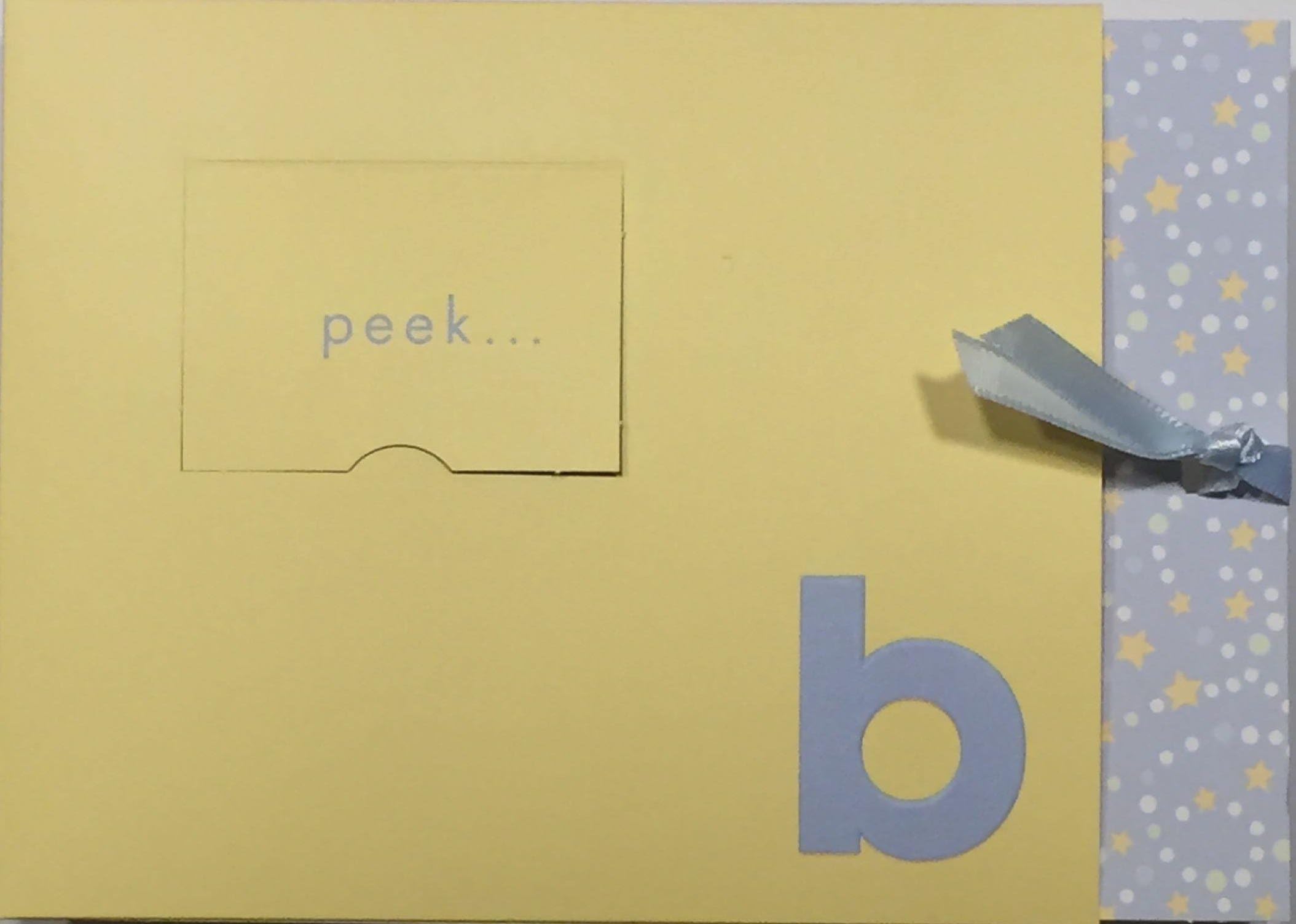 Peek-a-Boo Boys Birth Announcement