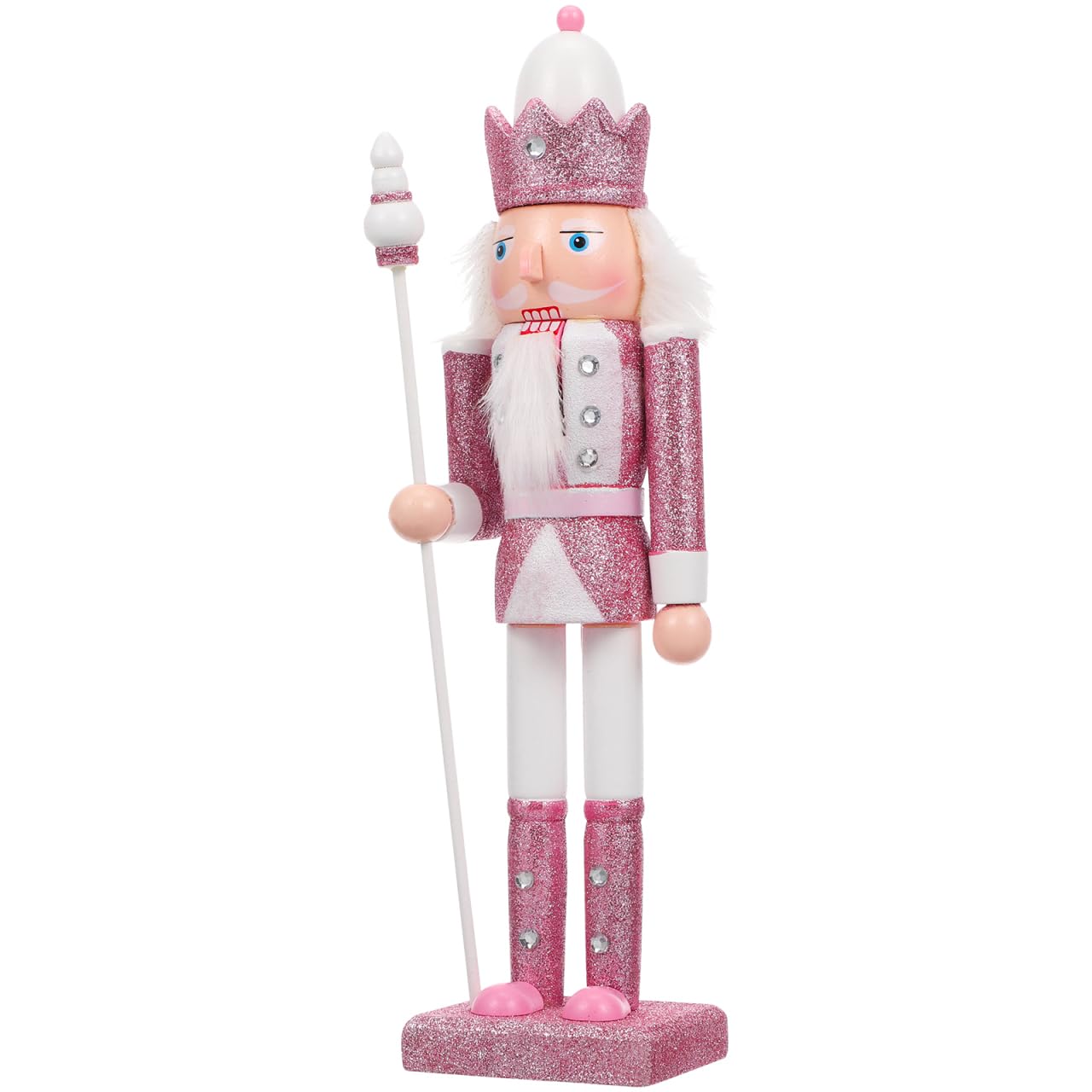 POPETPOP Weihnachten Nussknacker Soldat Figur Dekorationen: Holz Weihnachten Nussknacker - Mini Soldat Figuren für Tisch Arbeitsplatte Kamin Fensterbank