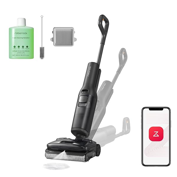 roborock F25 ACE Pro Foam Wet Dry Vacuum Cleaner, Cordless Vacuum Mop, 25000Pa Foam Spray Mop, 203°F Self-Cleaning Hard Floor Cleaner Machine for Tile Hardwood Floor Gentle Cleaning, 180° Lie Flat