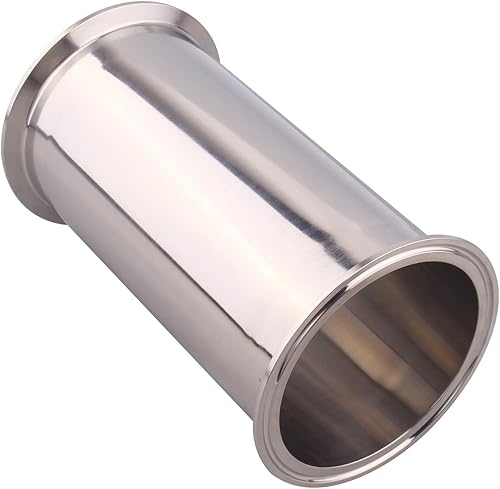 Miniatura 3 de DERNORD Tubo de carrete sanitario con extremos de abrazadera, tubo redondo sin costuras de acero inoxidable 304 con brida de virola de triple