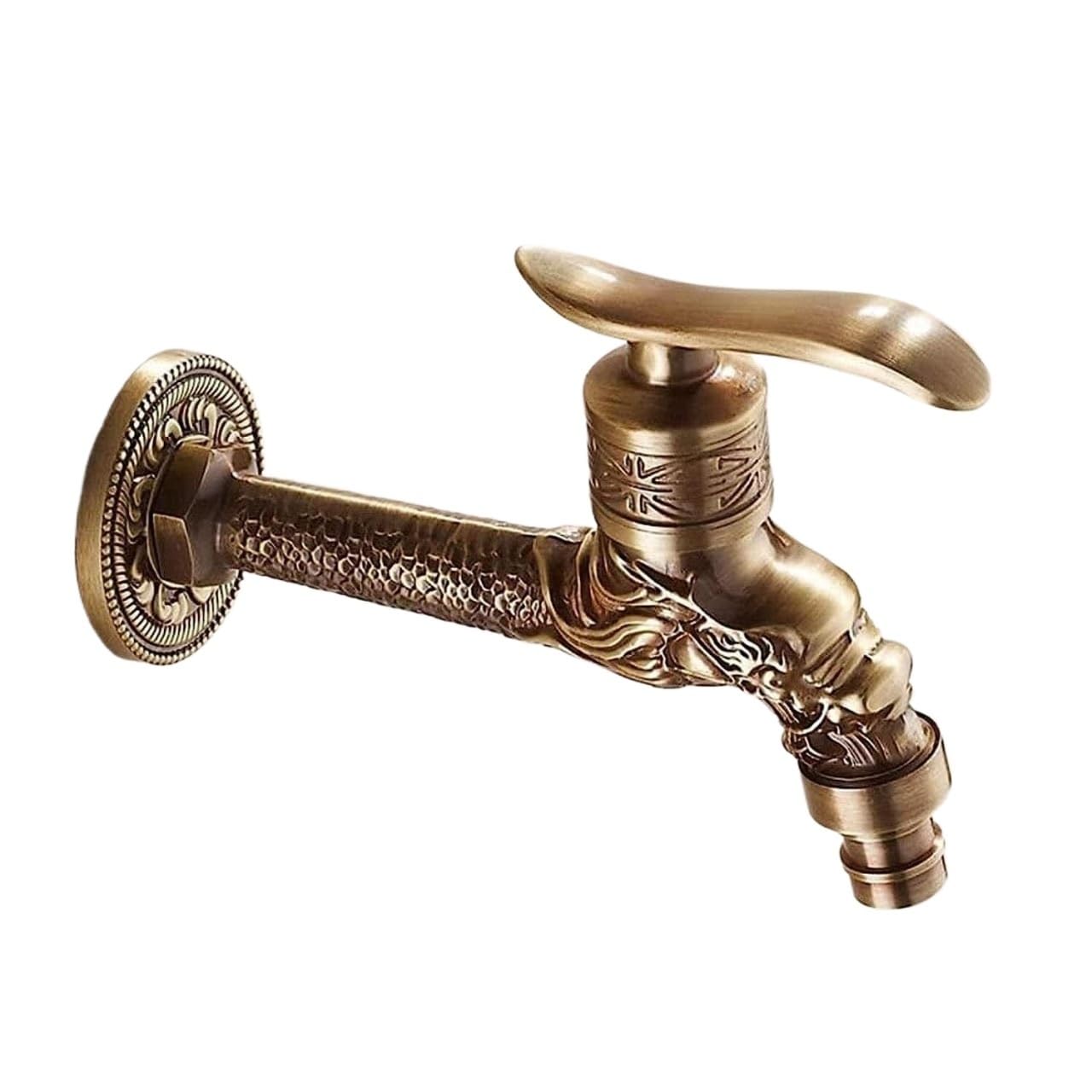 Robinet de bain cascade mitigeur mural en cuivre antique pour toilettes