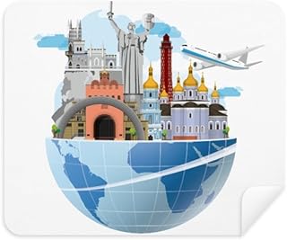 Landmark Travel Journey Ukraine Plane Cleaning Cloth Screen Cleaner 2pcs Suede Fabric