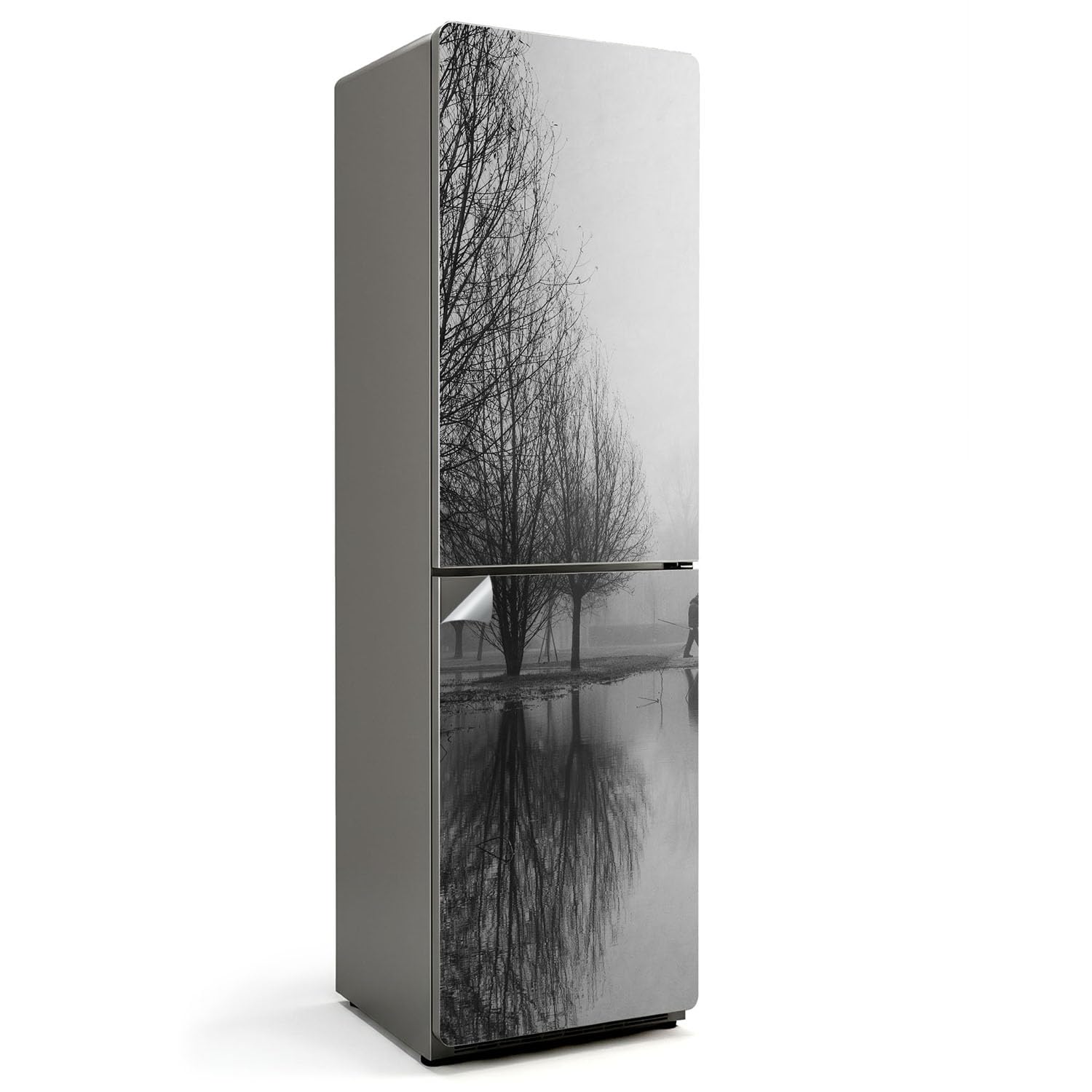 Autocollants pour frigo masquant les rayures 60x205 cm