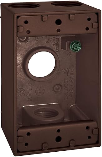 Vista 12 de SIGMA ENGINEERED SOLUTIONS 14250WH Caja de Salida Eléctrica de Metal, Resistente a la Intemperie, Protector de Enchufe y Receptáculo de Montaje