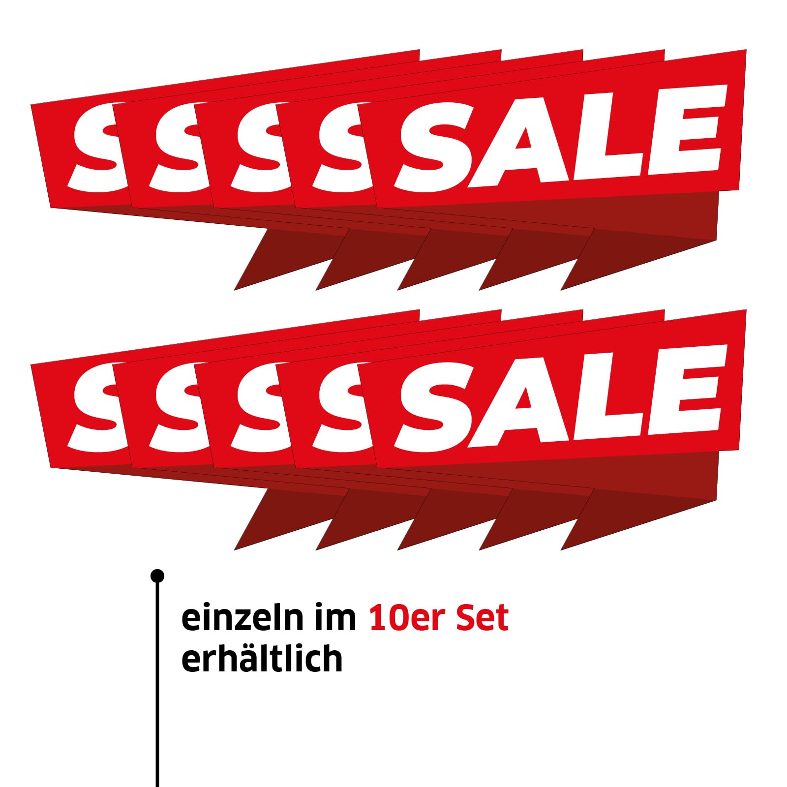 Primus Print 10 x Fensteraufkleber Aufkleber Schriftzug - für Ihren Store, Büro, Laden, Lager, Geschäft, Einzelhandel - Ausverkauf Neueröffnung Sale Umzug (Sale, 10er Set)