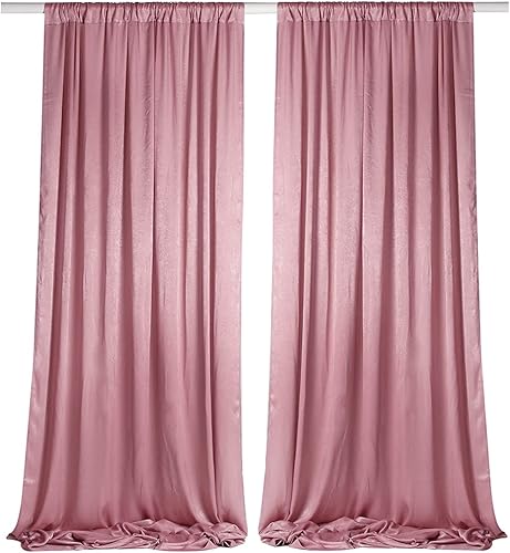 Miniatura 1 de SHERWAY 2 paneles de cortinas de satén grueso de 4.8 x 10 pies, cortinas de ventana no transparentes para boda, despedida de soltera, cumpleaños,