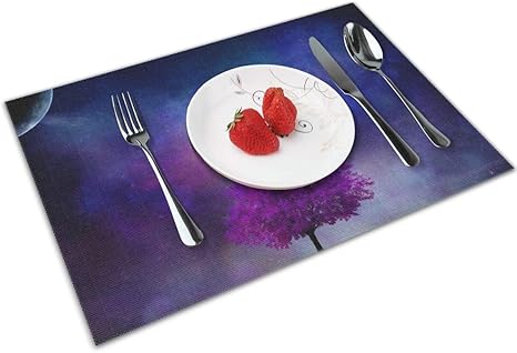 Amazon 星雲スカイプラネットムーンスターズブロッサムプレースマット4個セットダイニングテーブルウォッシャブル織りビニールプレースマット滑り止め耐熱キッチンテーブルマットお手入れが簡単 ランチョンマット オンライン通販 Amazon 星雲スカイプラネットムーンスターズブロッサムプレースマット4個セットダイニングテーブルウォッシャブル織りビニールプレースマット滑り止め耐熱キッチンテーブルマットお手入れが簡単 ランチョンマット オンライン通販