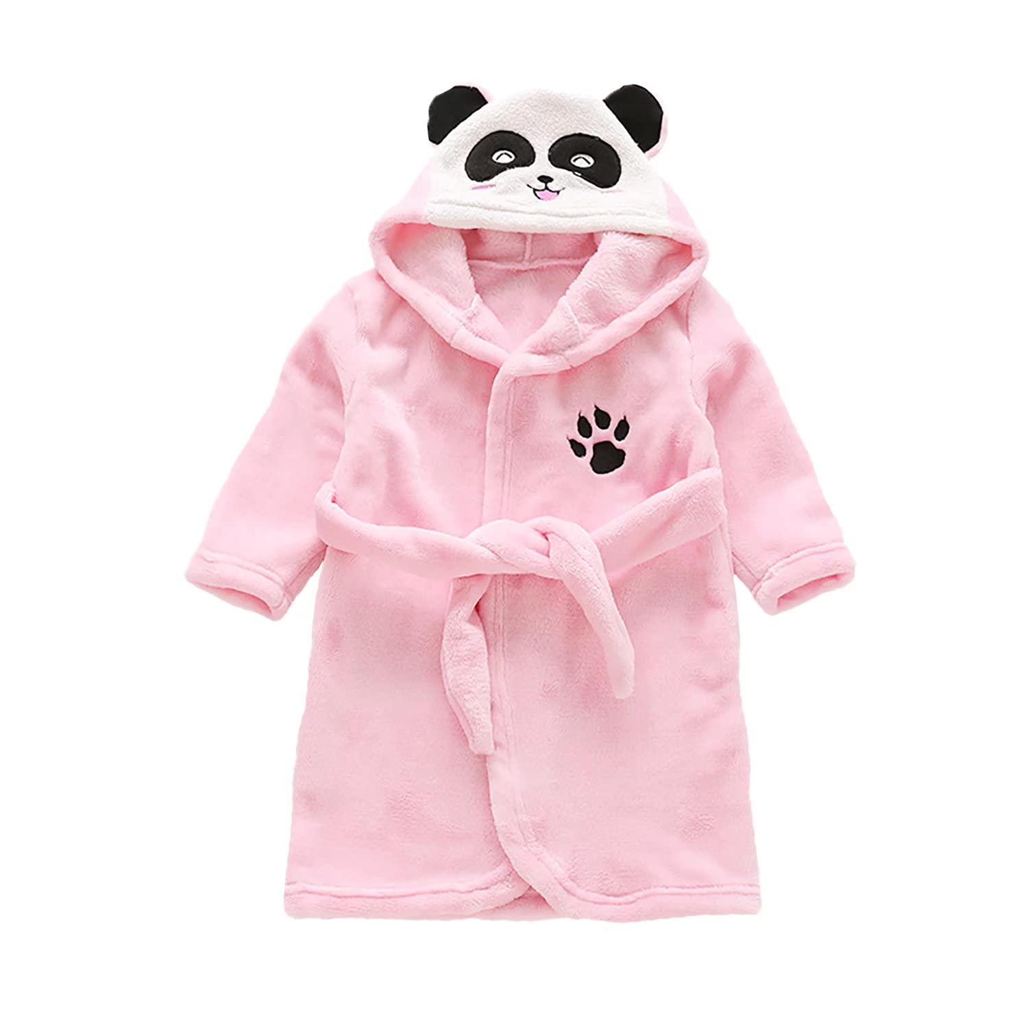 JUNG KOOK Toddler Baby boys Girls Cartoon Bathrobe Flannel Robe Winter Night-robe