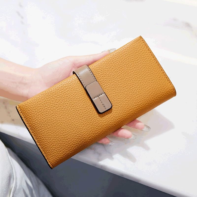 Women's Leather Wallet Woman Long Wallets Women Purses Money Bags Handbags Womens Purse Cards Holder(D)4