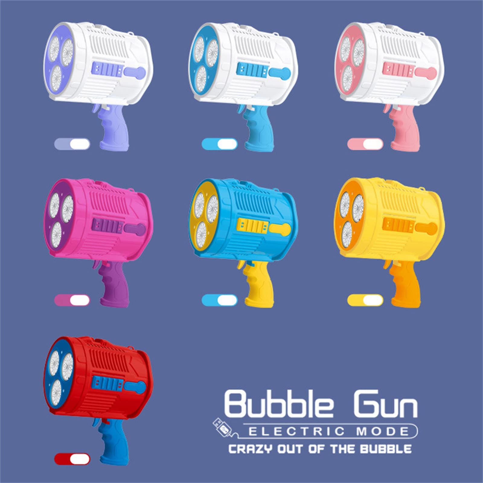 Amazon | SAEYZ 自動回転 36穴 バズーカバブルマシン 用シャボン玉