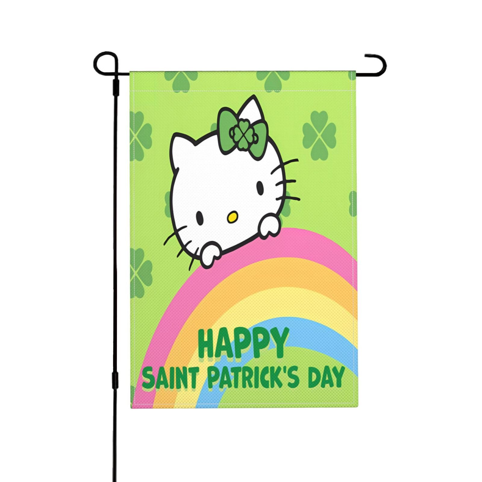 Photo 1 of **bundle of 4 flags**nonrefundable**St. Patrick's Day Garden Flag Burlap 12x18 Double Sided Yard Flag Small Farmhouse Ourdoor Home Flag Decoration 17